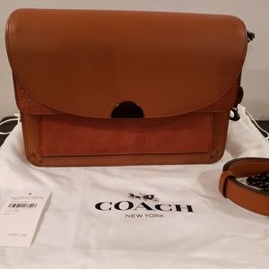 Coach Dreamer Shoulder Bag, Saddle black hardware